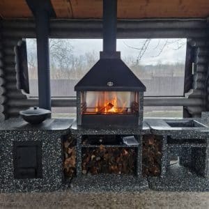 Печь Барбекю Печь под казан - Ночное небо